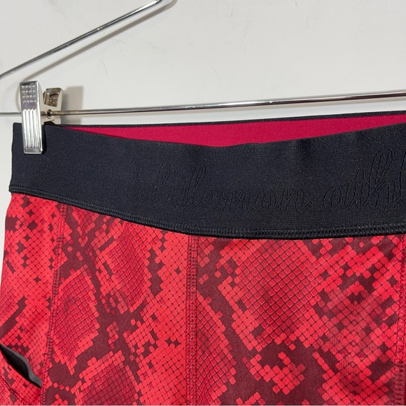 Lululemon What The Sport Short Mini Ziggy Snake Red Tide Cranberry 4 Run Gym - Picture 12 of 16